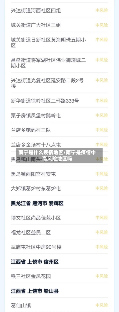 南宁是什么疫情地区/南宁是疫情中高风险地区吗-第3张图片