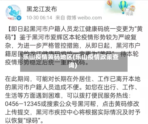 乐山疫情黄码地区(乐山疫情政策查询)