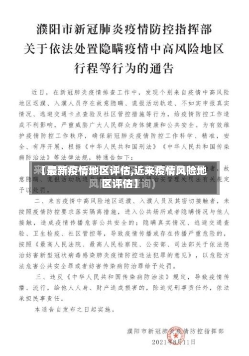 【最新疫情地区评估,近来疫情风险地区评估】