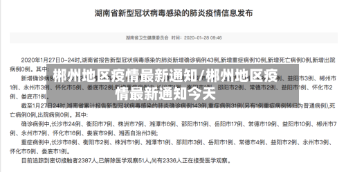 郴州地区疫情最新通知/郴州地区疫情最新通知今天-第3张图片